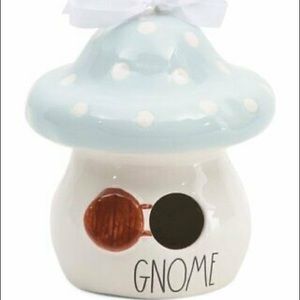 🆕 Farmhouse GNOME Mushroom Birdhouse by Rae Dunn